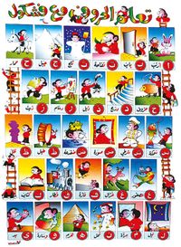 لوحة تعلم الحروف مع فشكول