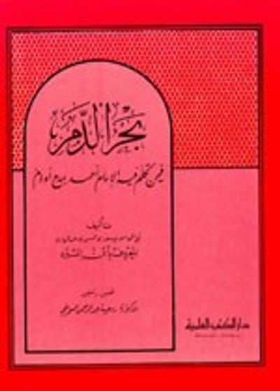 غلاف كتاب بحر الدم فيمن تكلم فيه الإمام أحمد بمدح أو ذم