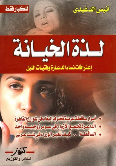 غلاف كتاب لذة الخيانة ؛ إعترافات نساء الدعارة وفتيات الليل