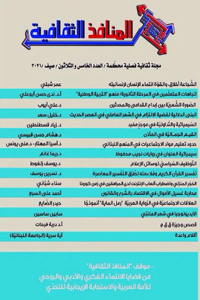 غلاف كتاب المنافذ الثقافية ؛ مجلة ثقافية فصلية محكمة - العدد الثاني والخمسون - خريف 2025
