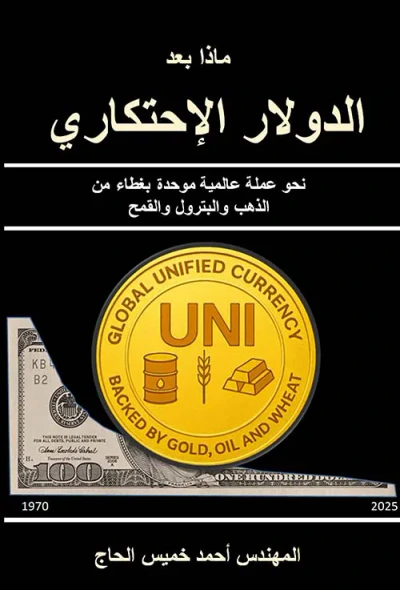 غلاف كتاب ماذا بعد الدولار الإحتكاري ؛ نحو عملة عالمية موحدة ذات قيمة حقيقية